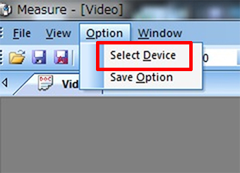 Option→Select Device　を選択