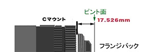 Cマウントのフランジバック