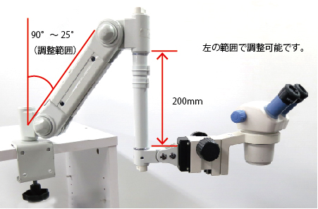 顕微鏡の位置を下げる方法