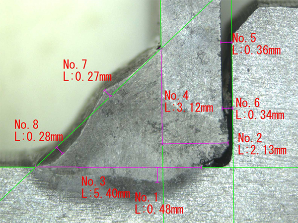 溶接溶け込み量計測