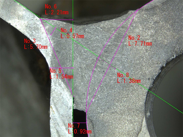 溶接溶け込み量計測