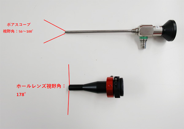 ボアスコープと穴内壁観察マイクロスコープの比較