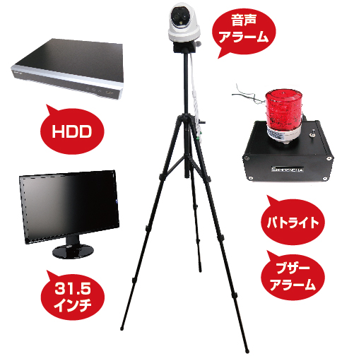 三脚ドーム型サーマルカメラセット　SDS-2617-RATBMP