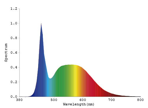 LED光の波長分布