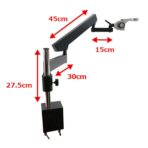 フレキシブルアーム（マイクロスコープ用）支柱タイプ　 FA100-PMφ50