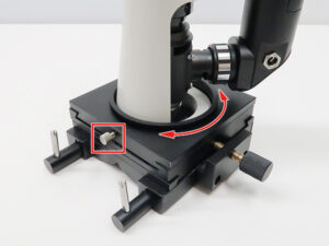 ポータブル金属顕微鏡回転機構