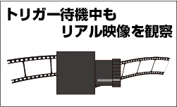 トリガー待機中もリアル映像を観察